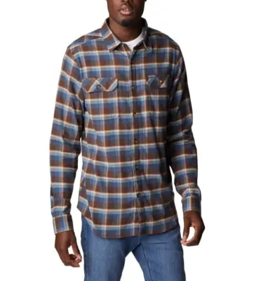 COLUMBIA CHEMISE CARREAUX Bleu/marron — photo 2