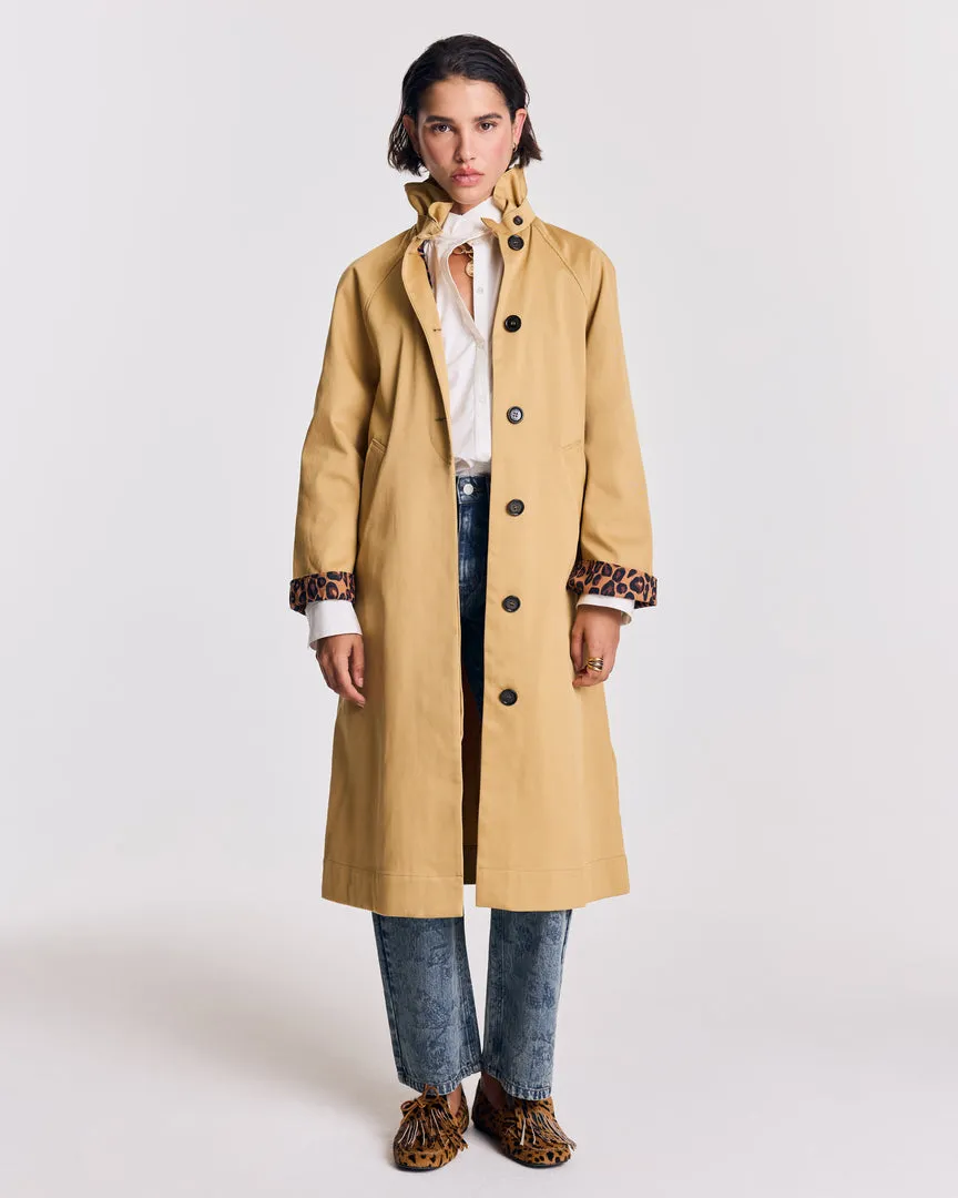Trench Alma beige et léopard