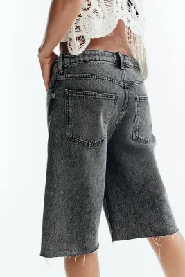 Short Bermuda en denim - Gris denim — photo 2
