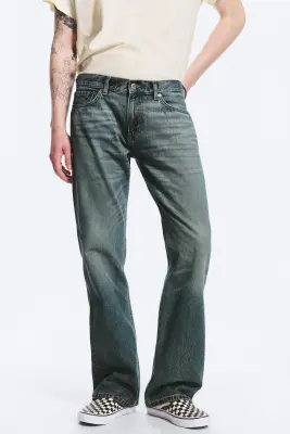 Jean bootcut standard taille basse Sky - Grid Blue - Bleu clair — photo 1