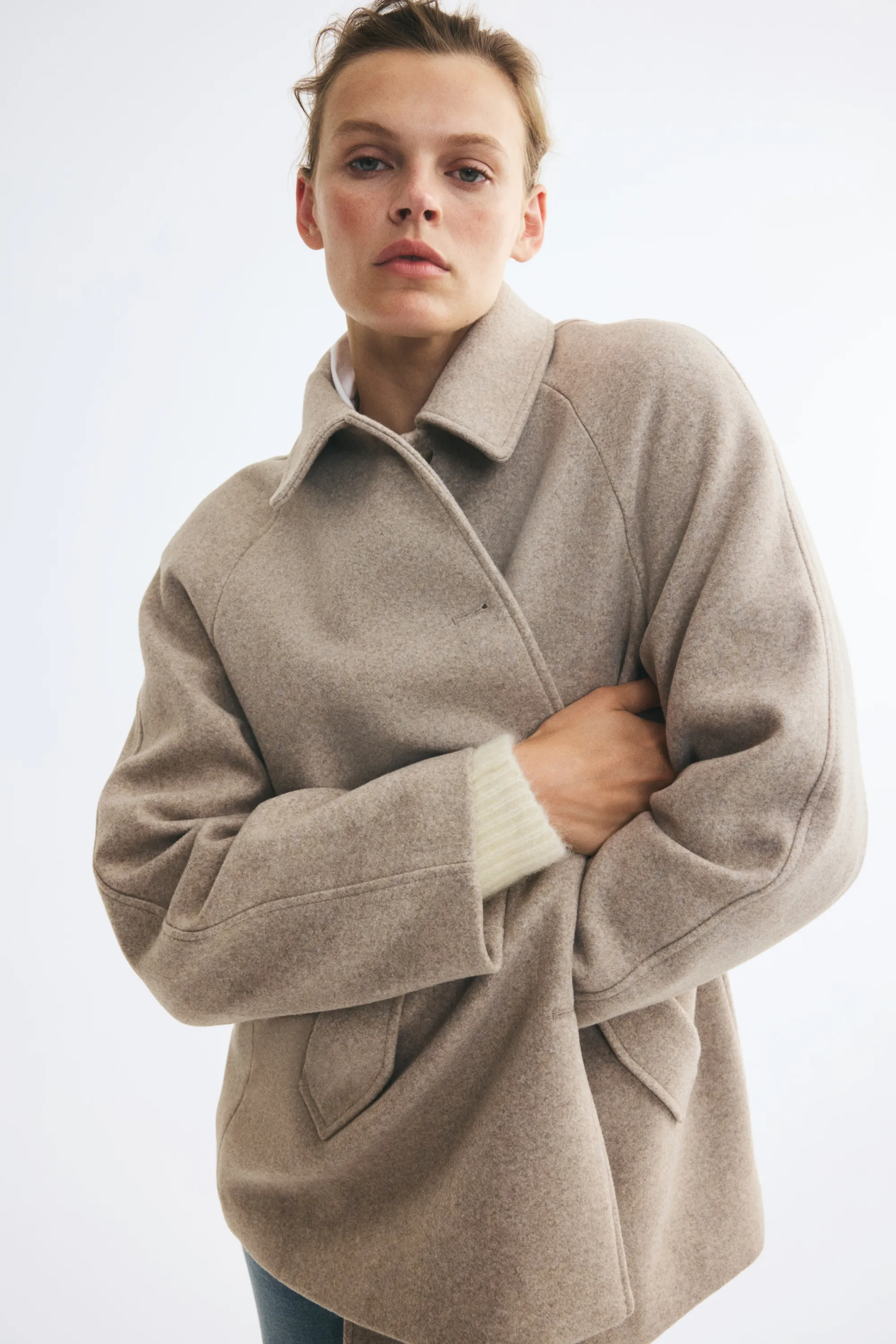 Manteau 3/4 - Taupe clair