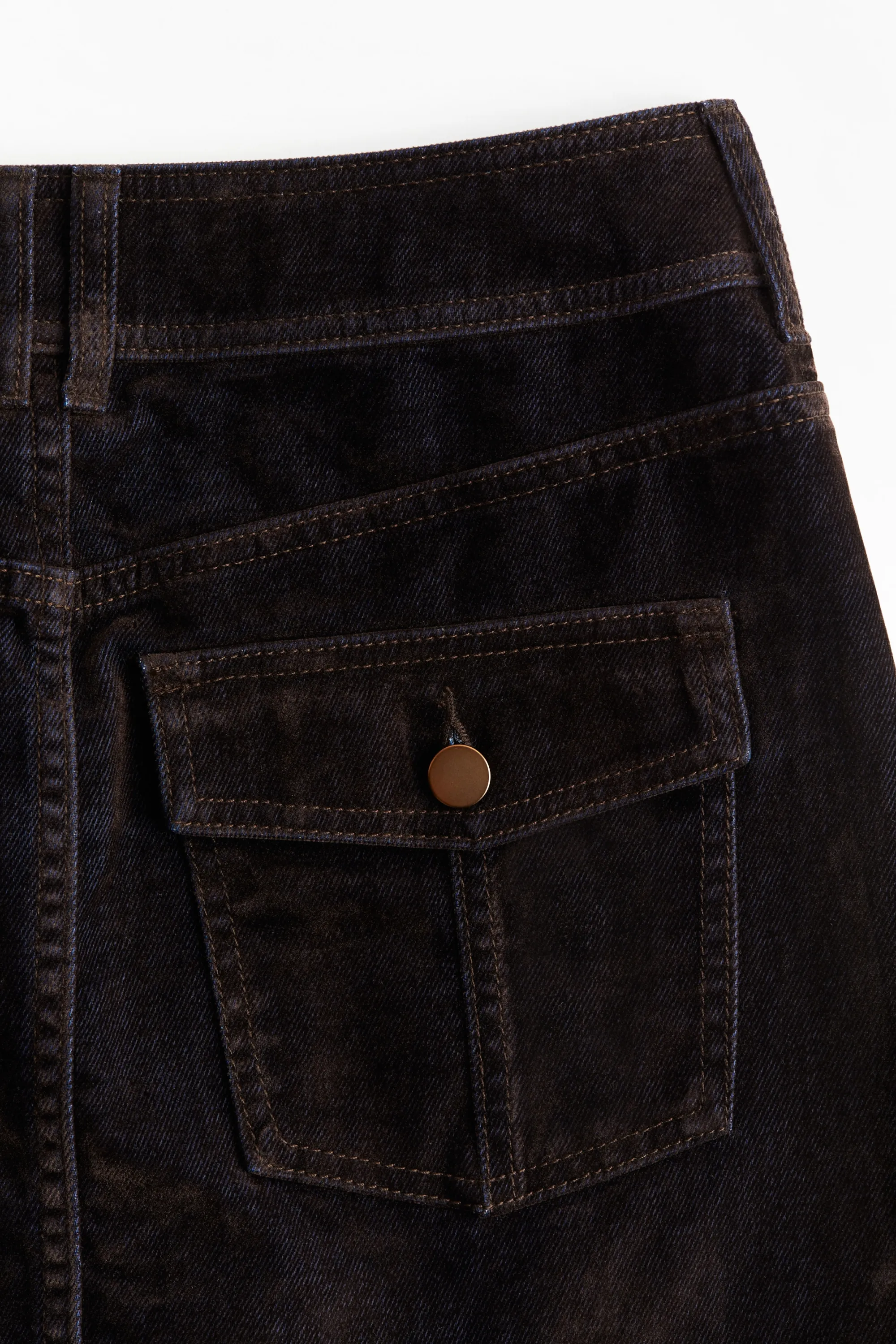 Jupe en denim floqué - Noir