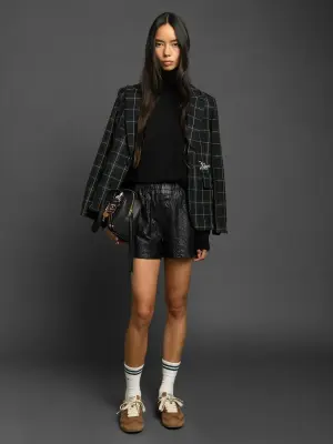 Short Pax Cuir Froissé