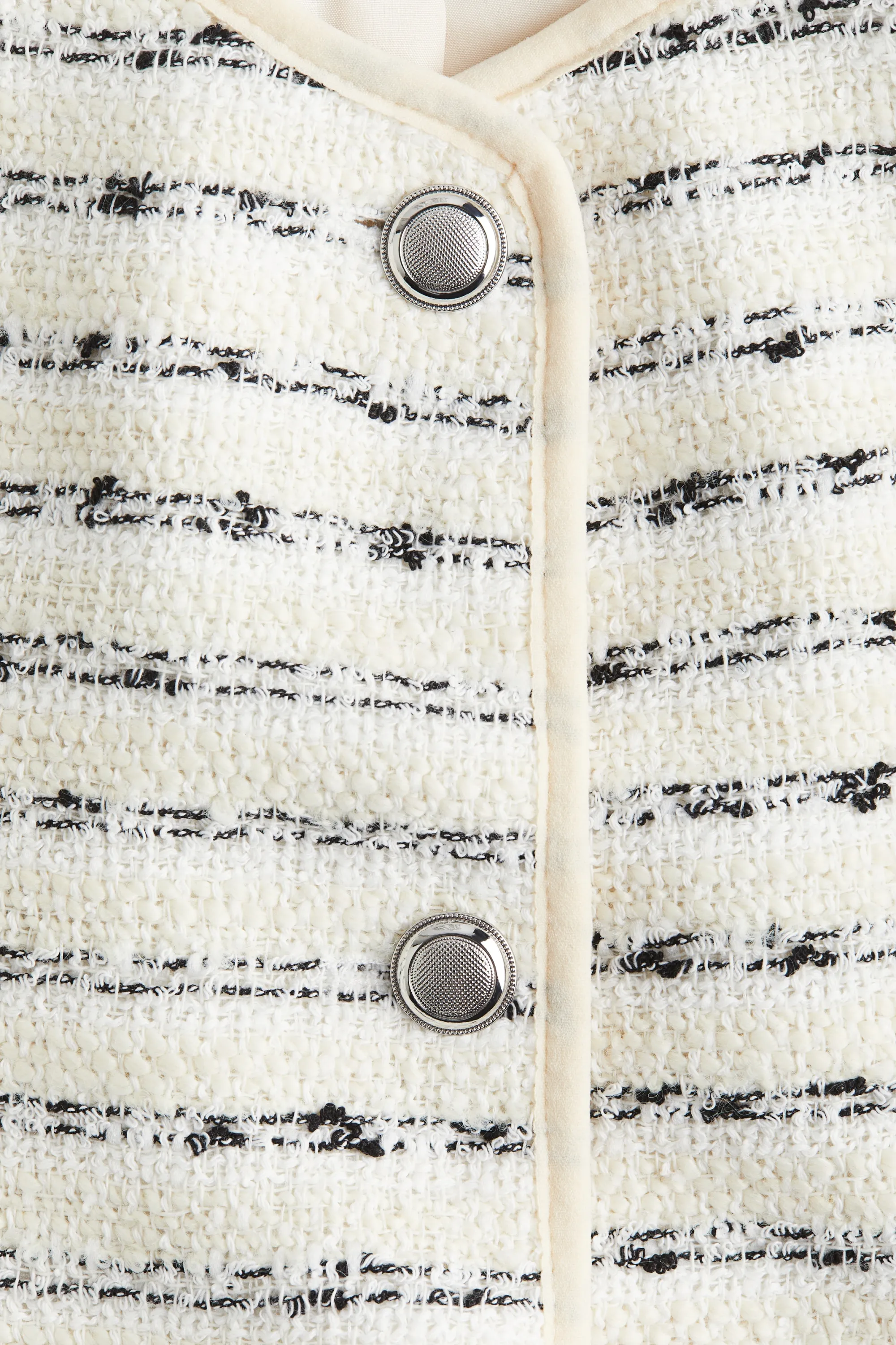 Veste en tissu texturé - Beige clair/rayé