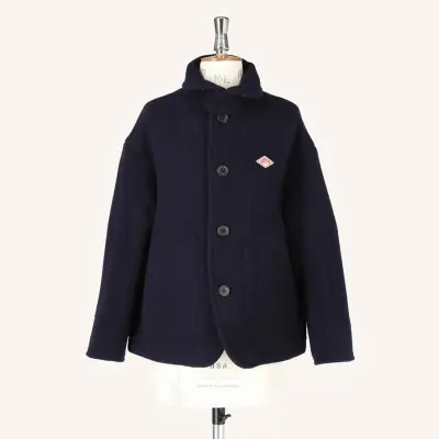 Manteau Danton en laine avec col rond - Navy — photo 1