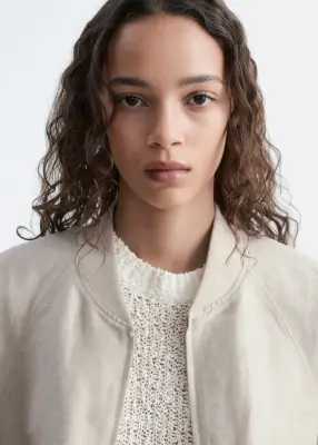 Veste en lin mélangé - Beige — photo 1