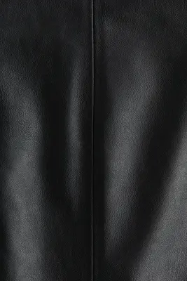 Robe en tissu enduit avec ceinture à nouer - Noir — photo 4