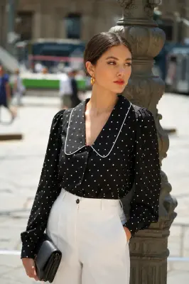 Laurent Polka Dot Blouse — photo 1