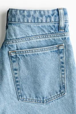 Straight High Waist Ankle Jeans - Bleu denim clair — photo 4