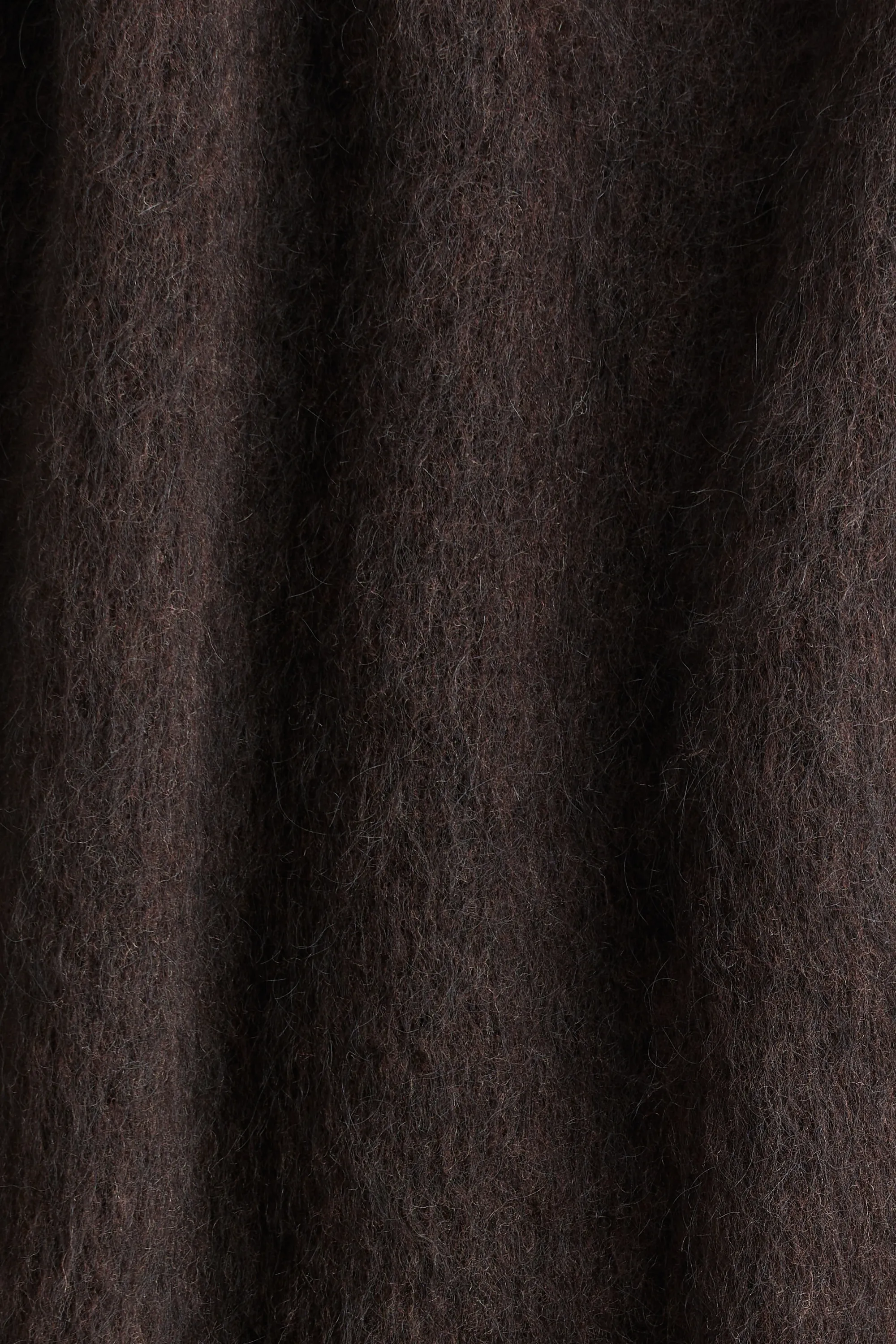 Pull oversize en mohair mélangé - Marron foncé