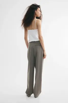 Pantalon chic en twill - Taupe — photo 2