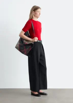 Pantalon court et plissé - Noir — photo 4