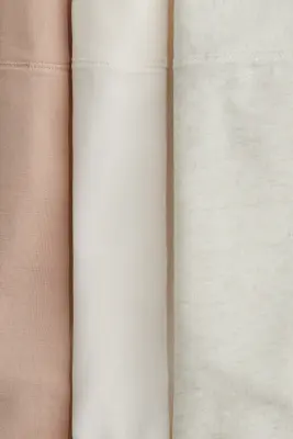 Lot de 3 culottes Shortie en coton - Crème/beige/crème chiné — photo 2