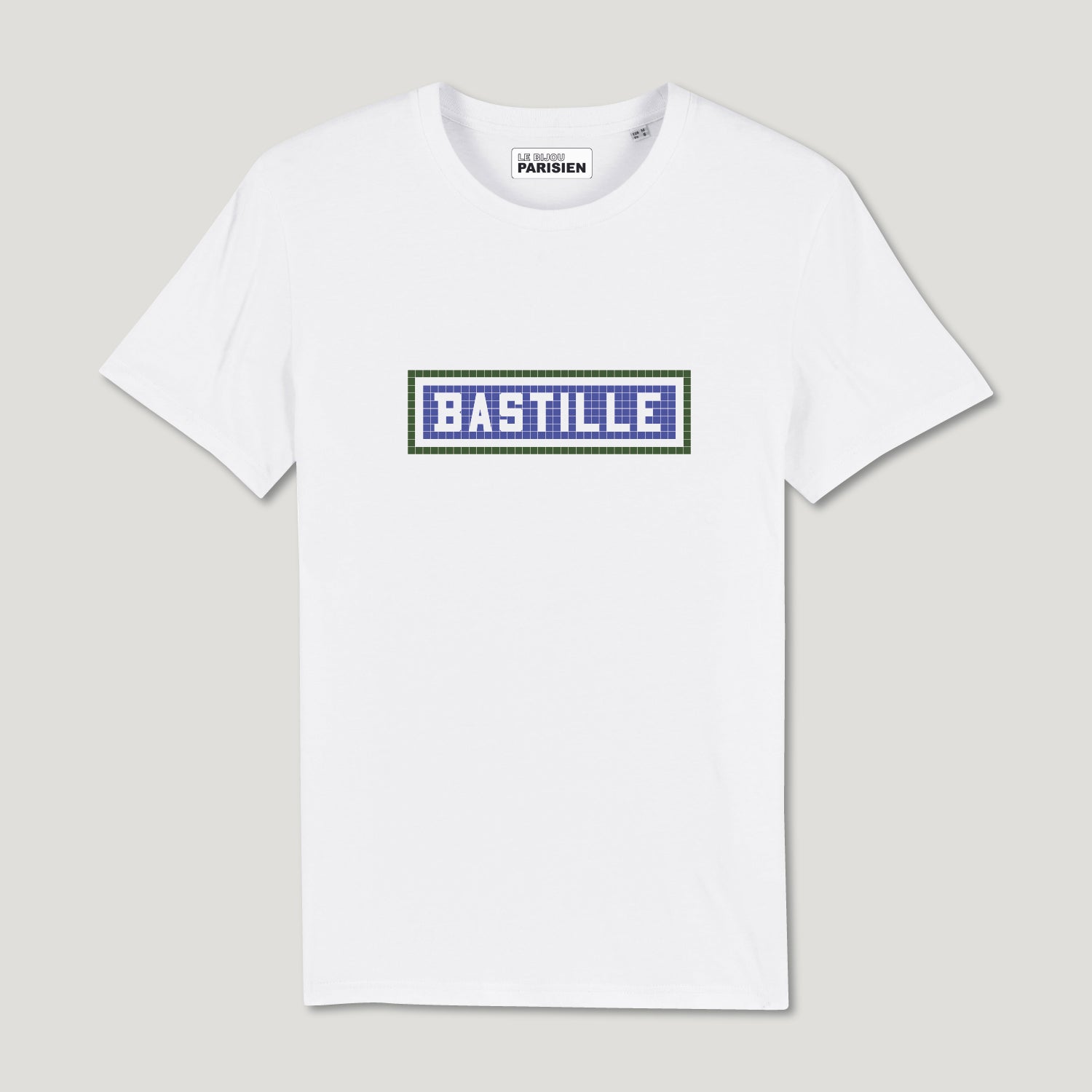 T-SHIRT COTON BIO IMPRIMÉ - BASTILLE - BLANC