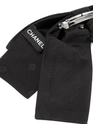 Barrette noeud en satin noir Retail price 490€ — photo 5