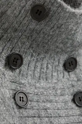 Cardigan à double boutonnage - Gris chiné — photo 4