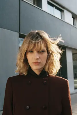 Robe blazer à fermeture croisée - Brun rouille foncé — photo 2