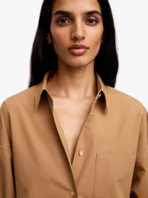 Chemise à manches chauve-souris - Camel — photo 2