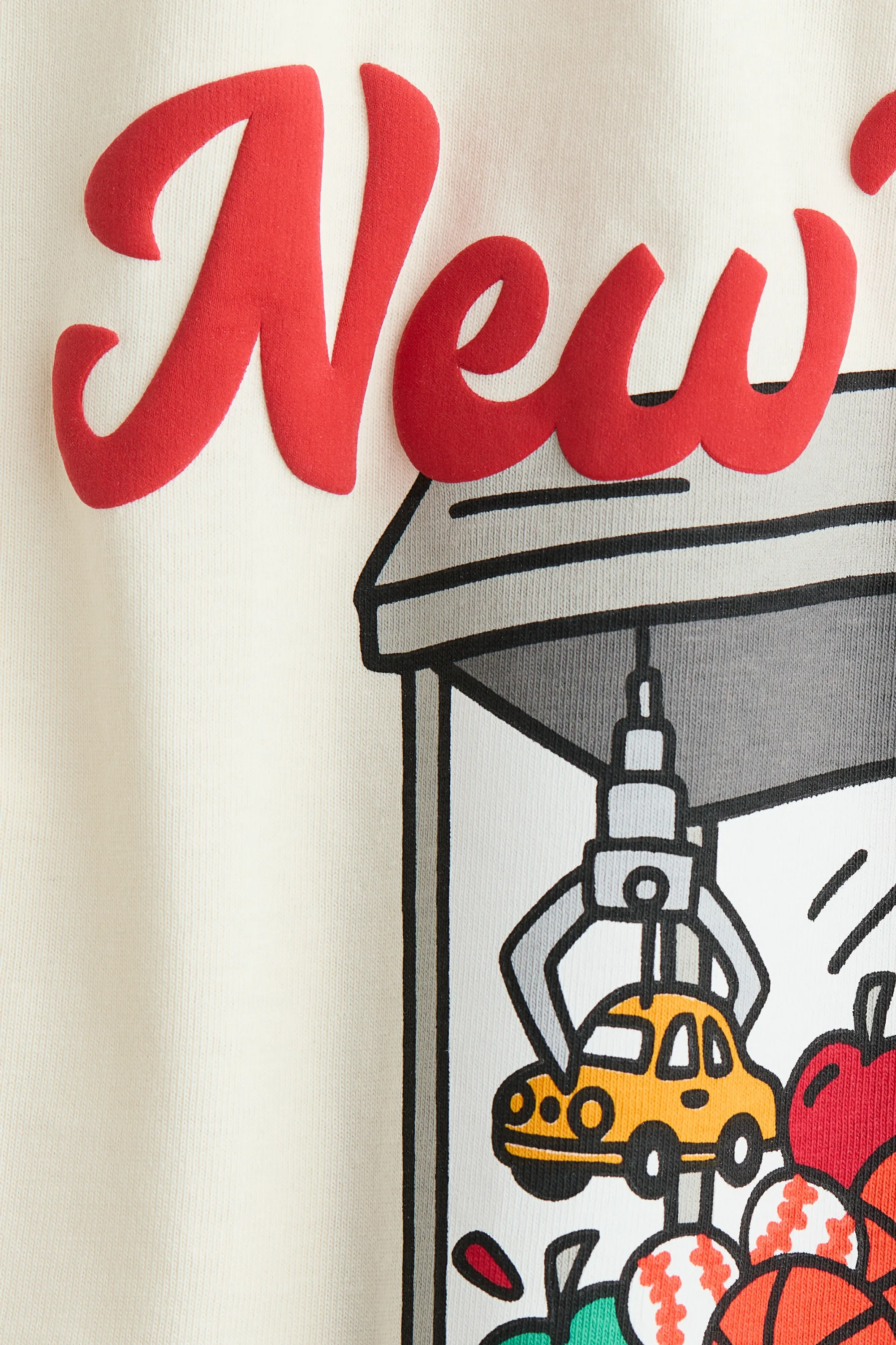 T-shirt imprimé - Crème/New York