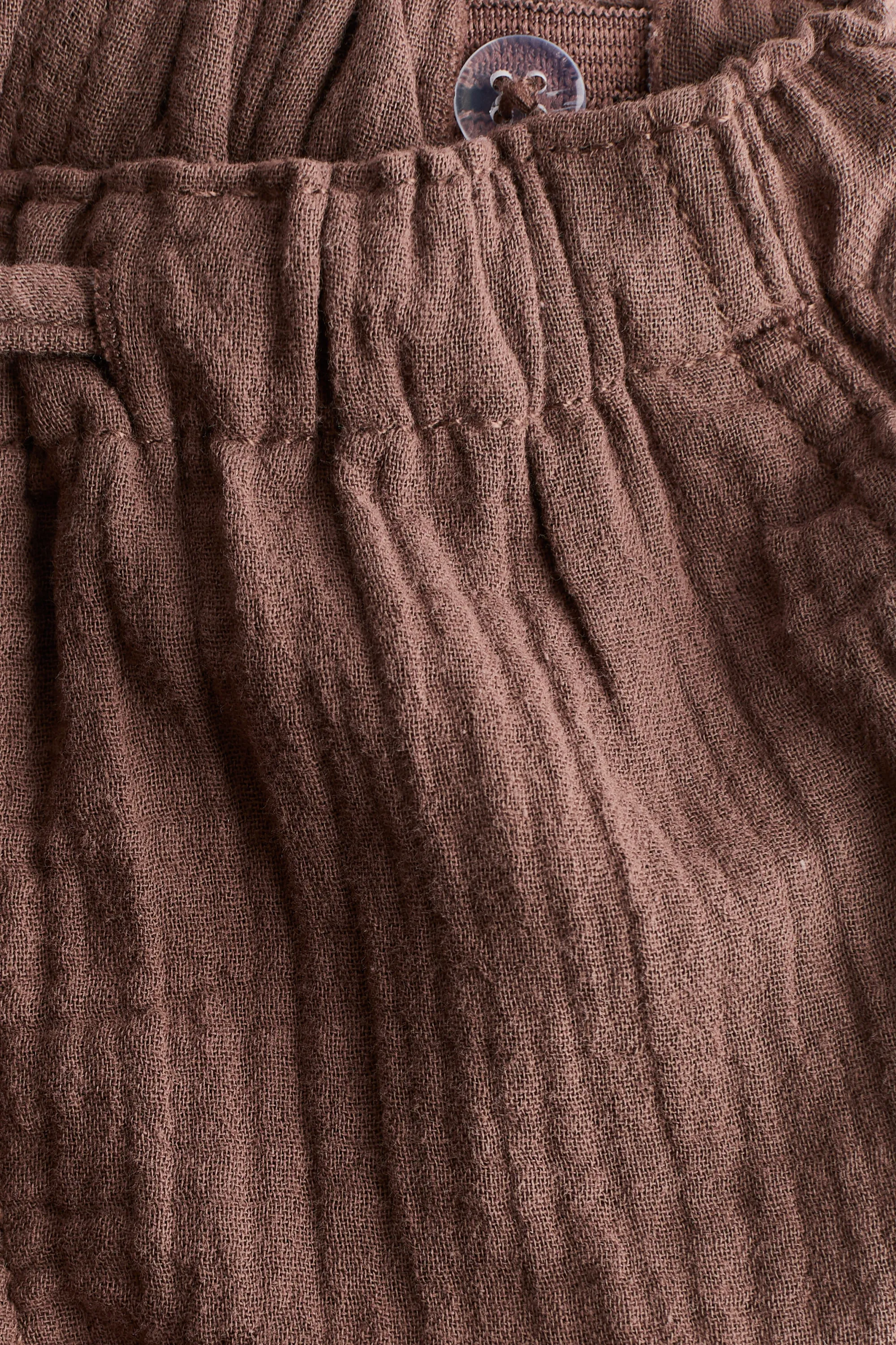 Ensemble 2 pièces en coton - Marron/blanc