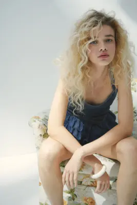 Top péplum en denim - Bleu denim foncé — photo 2