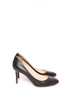Escarpins bouts ronds en cuir noir  Prix boutique 890€ Taille 38.5 — photo 1