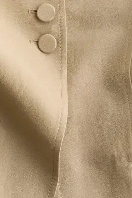 Blazer sablier en lin mélangé - Beige — photo 4