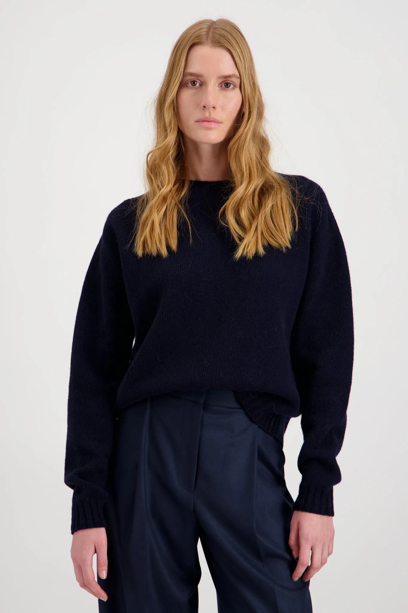 PULL LAINE MÉRINOS WOOLY - MARINE