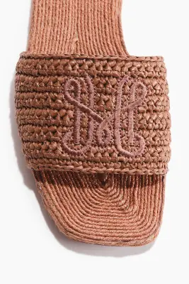 Sandales façon espadrilles - Rose poudré foncé — photo 2