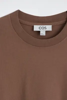 T-SHIRT DÉCONTRACTÉ EN COTON LÉGER - BRUN CLAIR — photo 5