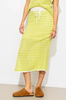 Jupe midi en crochet Femme — photo 5