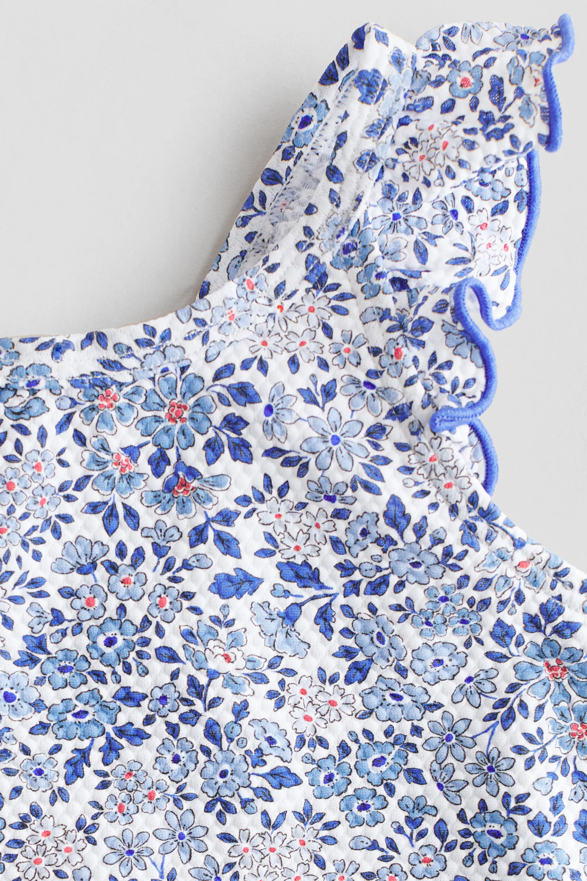 Maillot de bain à motif - Bleu/fleuri