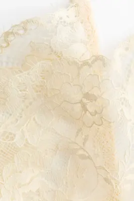 Lot de 2 strings Tanga en dentelle - Jaune pâle — photo 3