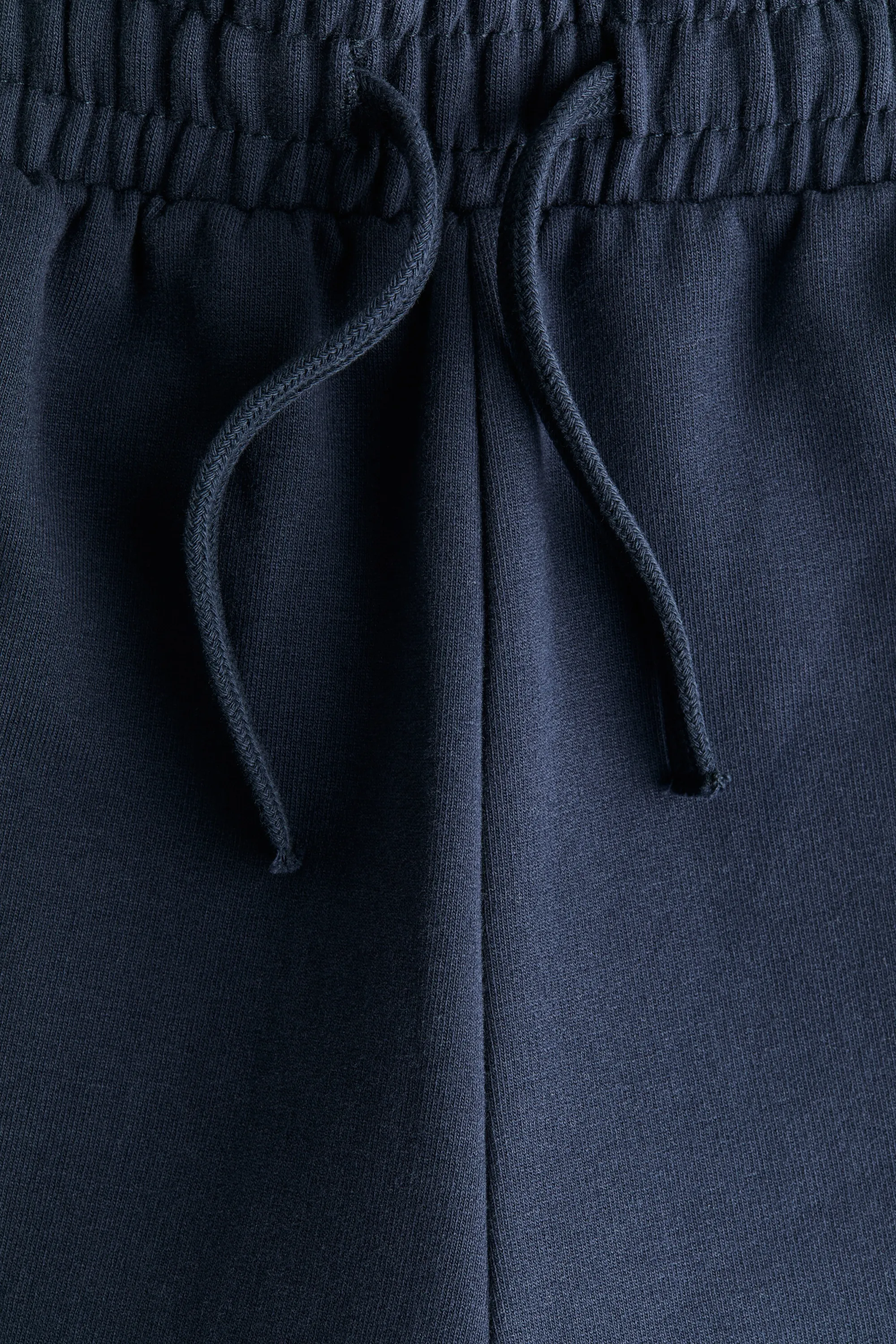 Pantalon jogger droit en coton - Bleu marine