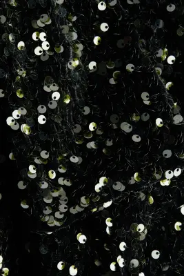 MAMA Robe à sequins avec nœud - Vert foncé — photo 4