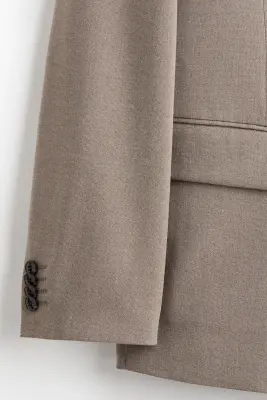 Veste Relaxed Fit à fermeture croisée - Beige — photo 2
