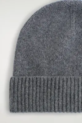 BONNET EN PUR CACHEMIRE - GRIS FONCÉ — photo 8