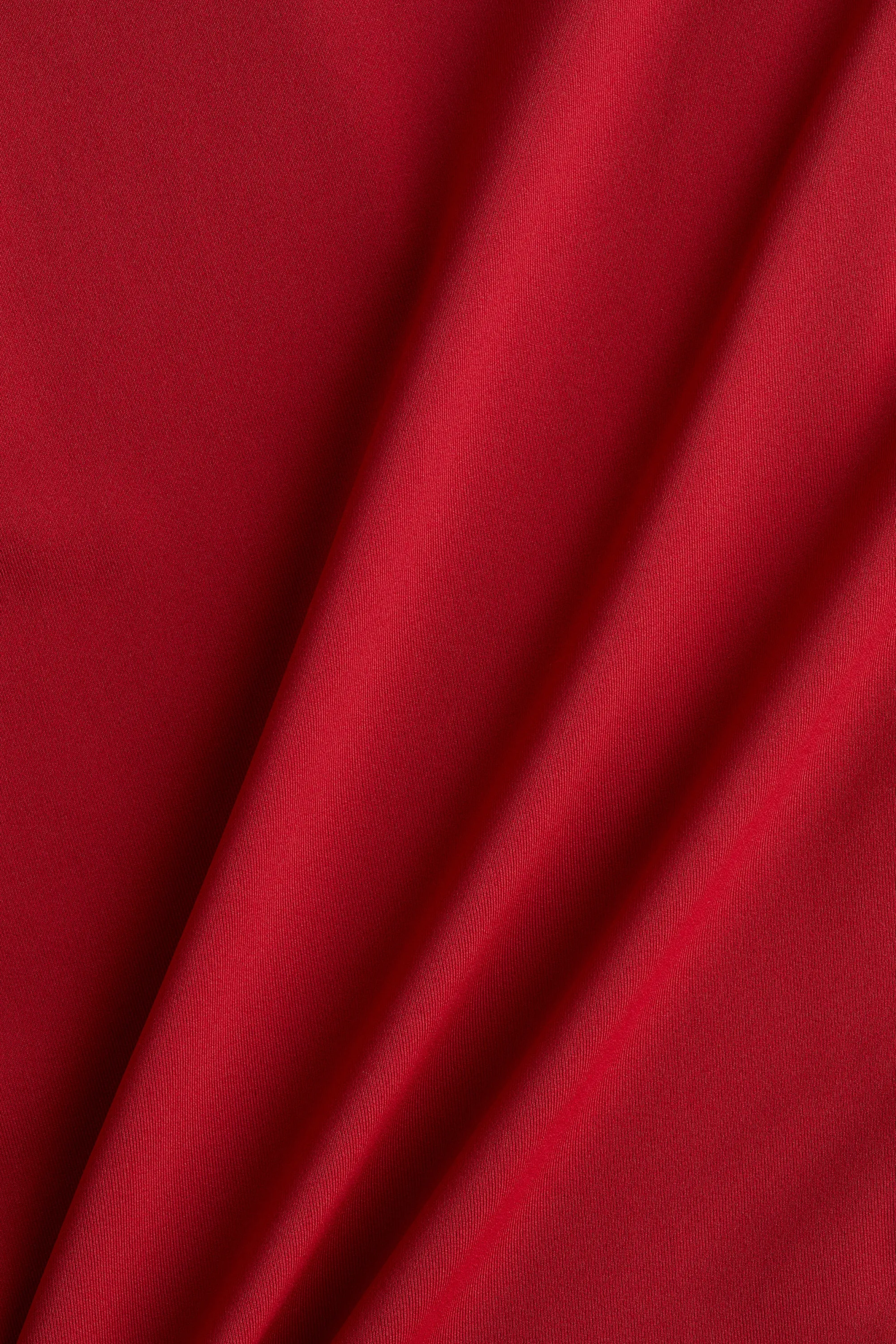Top à col cheminée - Rouge foncé