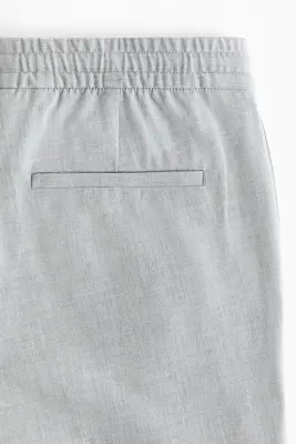 Pantalon jogger de costume Slim Fit - Gris clair chiné — photo 2