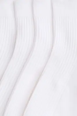 Lot de 5 paires de socquettes en maille côtelée - Blanc — photo 2