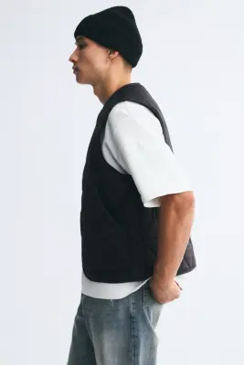Veste sans manches matelassée - Noir — photo 4