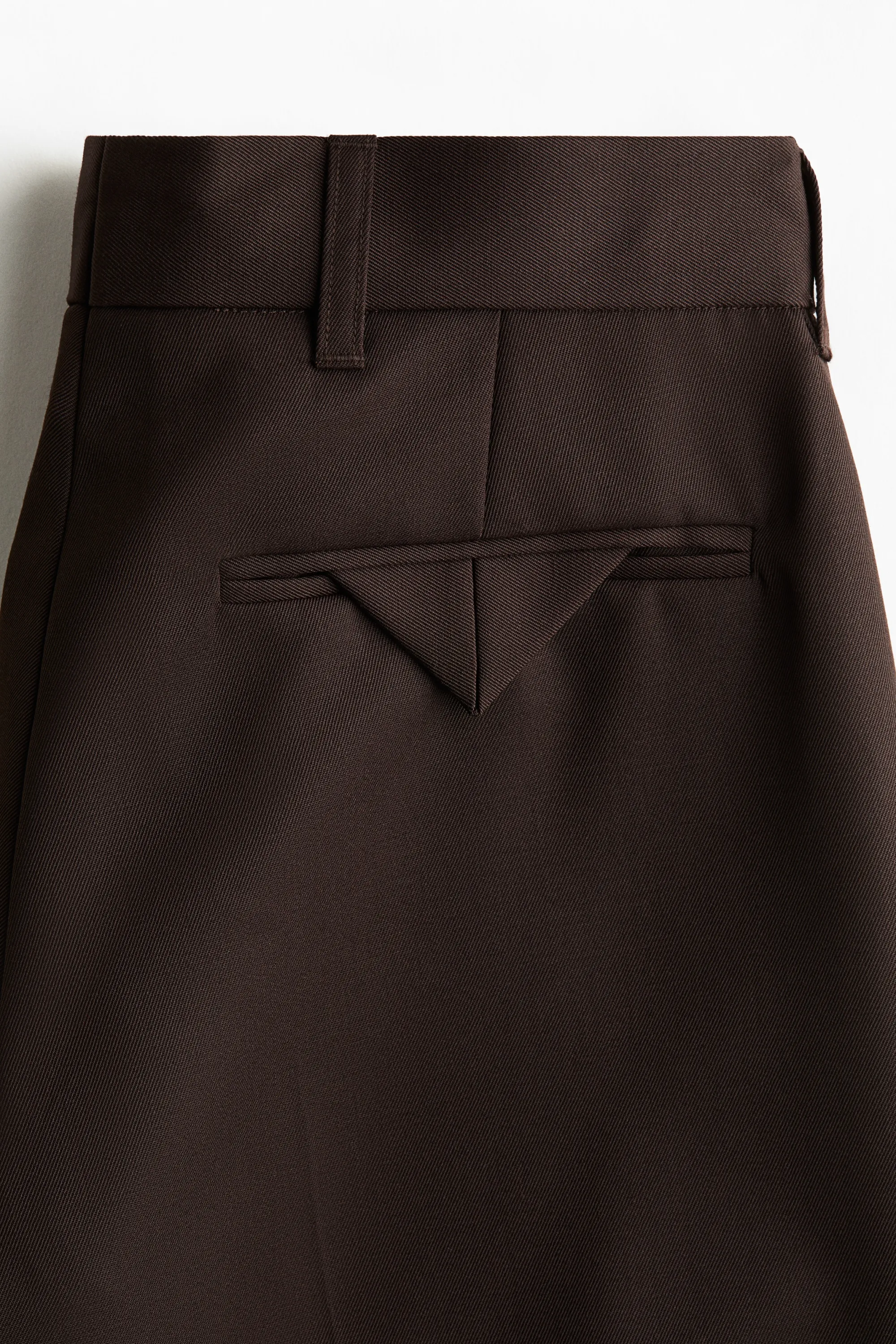 Pantalon en laine mélangée - Marron foncé