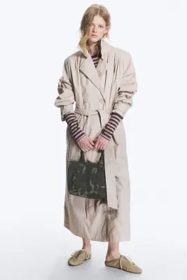 Trench oversize - Taupe cendré clair — photo 2