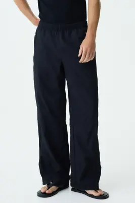 Pantalon de survêtement Loose Fit en nylon - Noir — photo 1