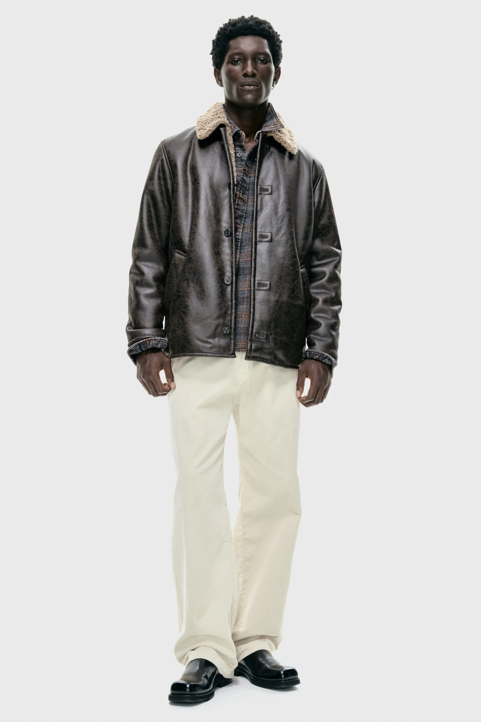 Veste en tissu enduit - Marron foncé