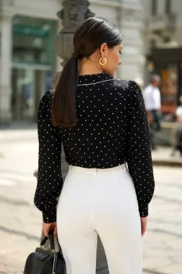 Laurent Polka Dot Blouse — photo 3