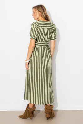 Robe longue rayée Femme — photo 4