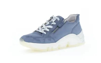 Baskets Gabor 83.462.16 Bleues - Cuir Nubuck Zip Grande Pointure Femme — photo 1