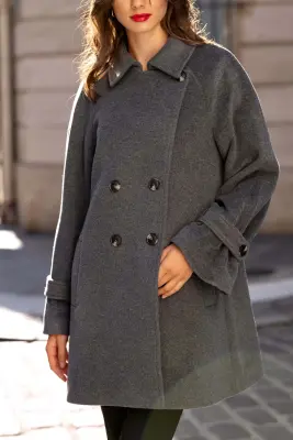 Francine Short Coat - Grey melange — photo 6
