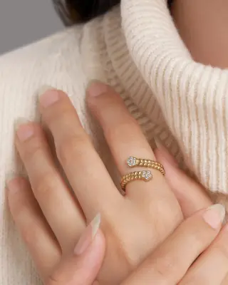 BAGUE TAHIA - Or rose 18 carats — photo 2